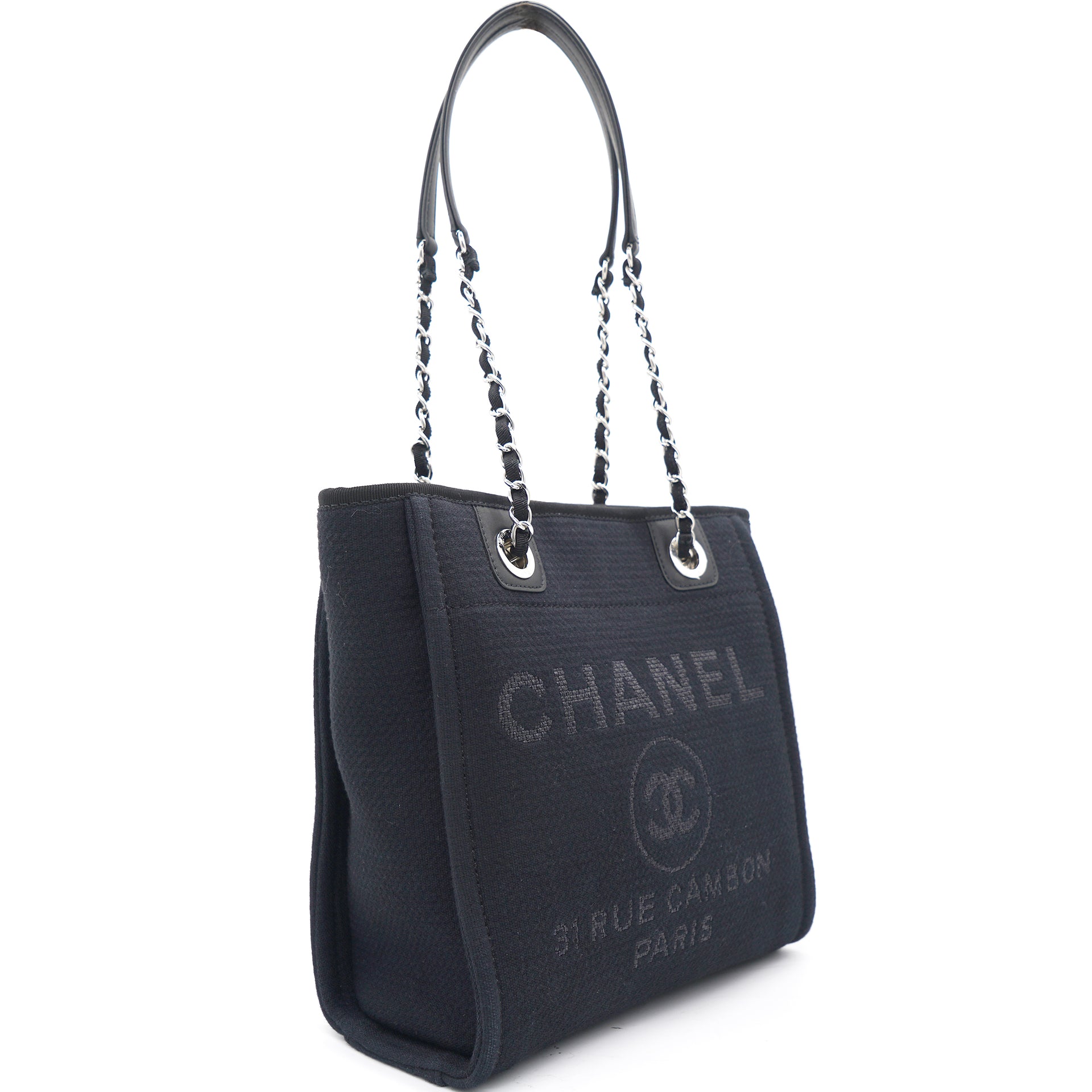 22s Chanel Deauville Small Tote (Beige & Black)