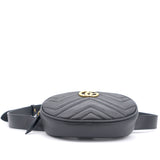 Calfskin Matelasse GG Marmont Black Belt Bag