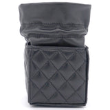 Lambskin Quilted Nano Cube Drawstring Bag Black