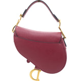 Red Leather Mini Saddle Bag