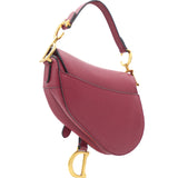 Red Leather Mini Saddle Bag