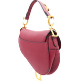 Red Leather Mini Saddle Bag