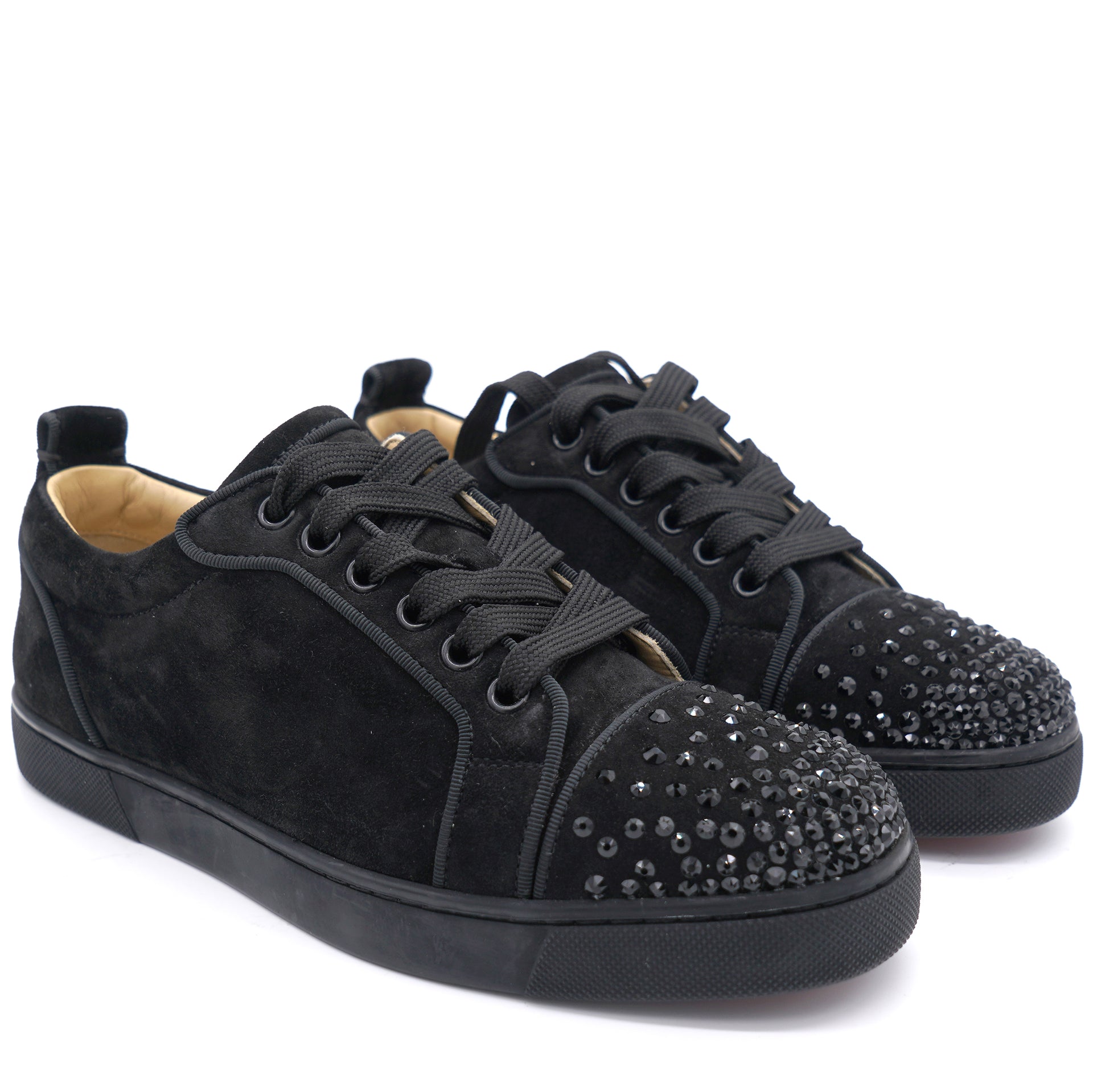 Louis Strass - Sneakers - Suede calf and strass - Black