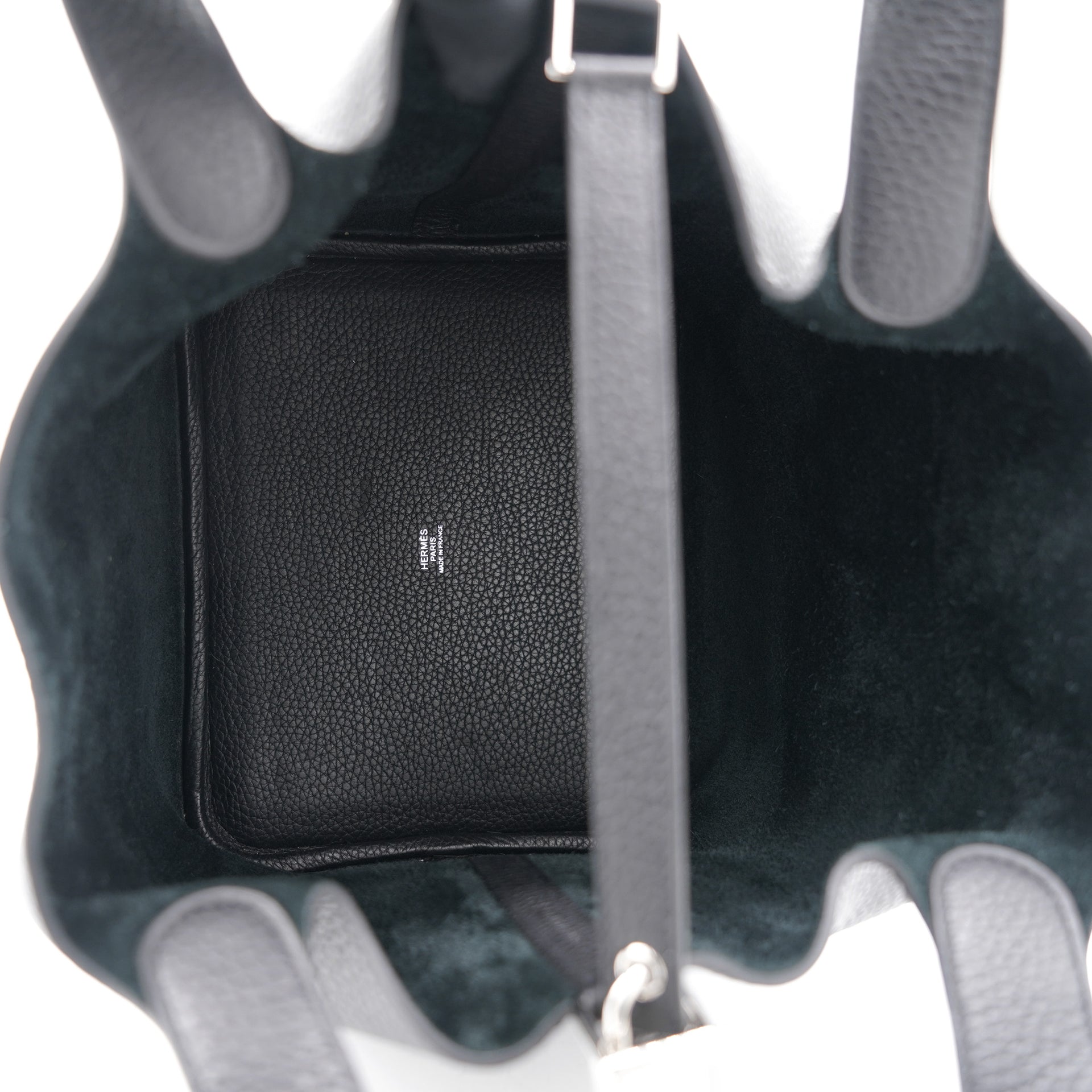HERMES PICOTIN LOCK MM Clemence leather Black A Engraving Hand bag 500 –  BRANDSHOP-RESHINE