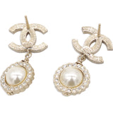 Pearl CC Drop Earrings