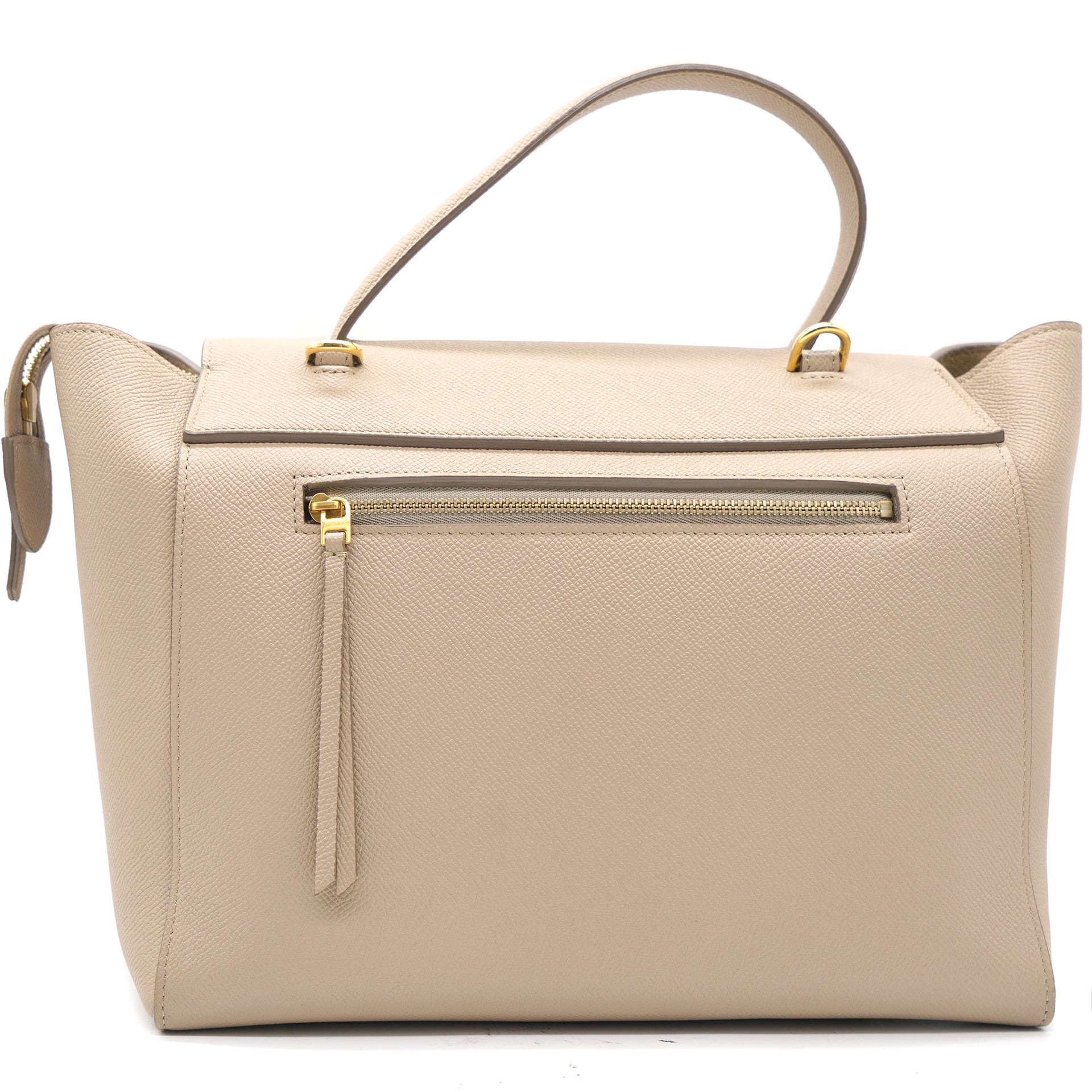 Celine Light Taupe Leather Mini Belt Top Handle Bag – STYLISHTOP