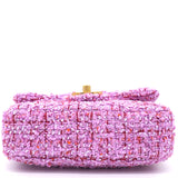 Pink Tweed Classic Flap Square