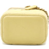 Yellow Quilted Mini Coco Beauty Vanity Case Pearl Crush