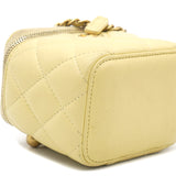 Yellow Quilted Mini Coco Beauty Vanity Case Pearl Crush