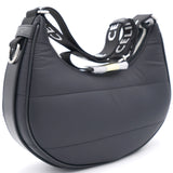 Nylon Medium Ava Triomphe Shoulder Bag With Strap Black