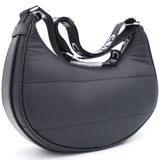 Nylon Medium Ava Triomphe Shoulder Bag With Strap Black