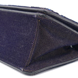 Velvet Crystal Small Diorama Club Flap Bag Navy