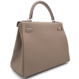 Etoupe Togo Leather Palladium Hardware Kelly 28 Bag