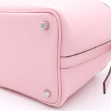 Rose Sakura 3Q Clemence Leather Picotin Lock 18 Bag