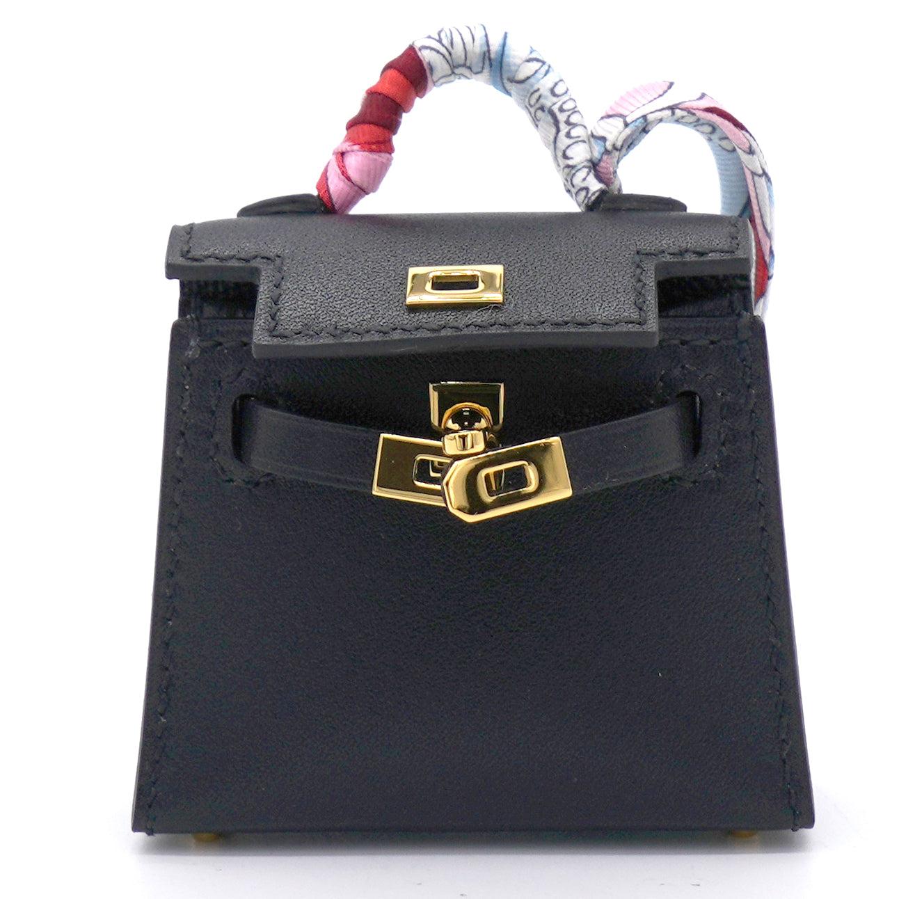 Etoupe Tadelakt Micro Mini Twilly Kelly Bag Charm Gold Hardware