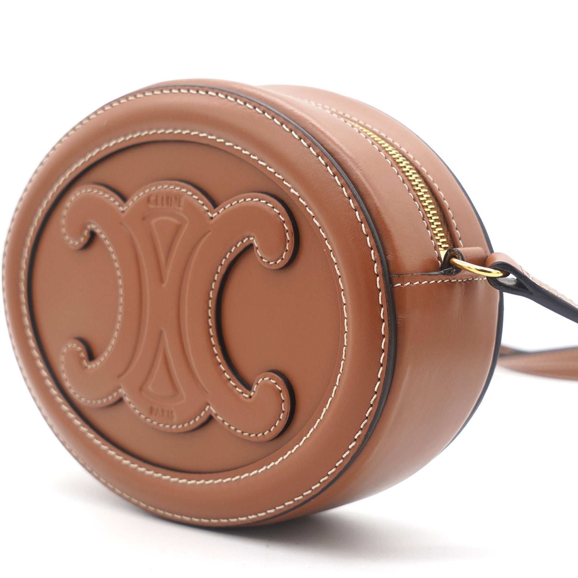 Crossbody Oval Purse Cuir Triomphe In Smooth Calfskin