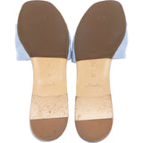 Blue Monogram Embossed Leather Revival mules 36