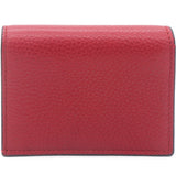 Red Leather Blind For Love Bee Accent Bifold Wallet