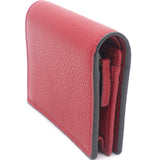 Red Leather Blind For Love Bee Accent Bifold Wallet