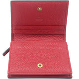 Red Leather Blind For Love Bee Accent Bifold Wallet