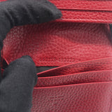 Red Leather Blind For Love Bee Accent Bifold Wallet