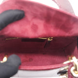 Python Mini Lady Dior Bag Red