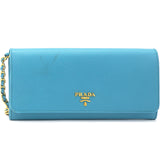 Blue Vitello Chain Wallet