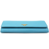 Blue Vitello Chain Wallet