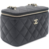 Mini Caviar Vanity Bag Black