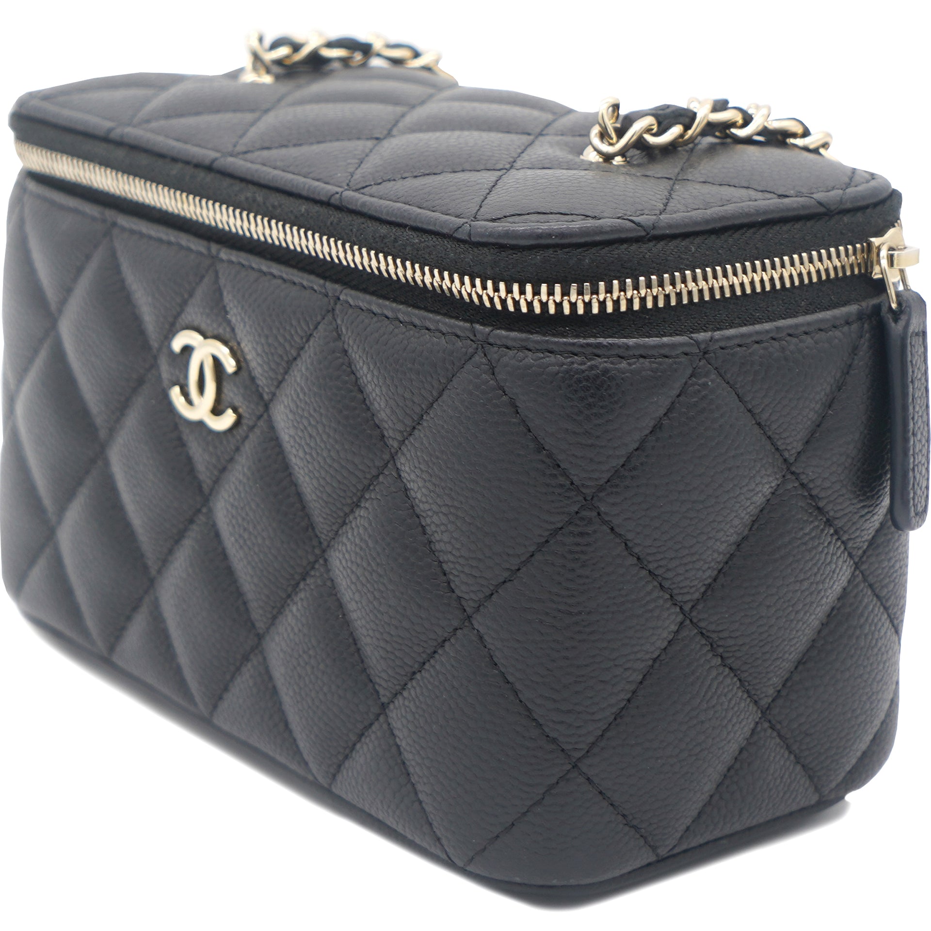 Mini Caviar Vanity Bag Black