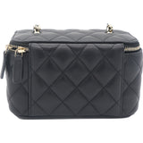 Mini Caviar Vanity Bag Black