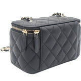 Mini Caviar Vanity Bag Black