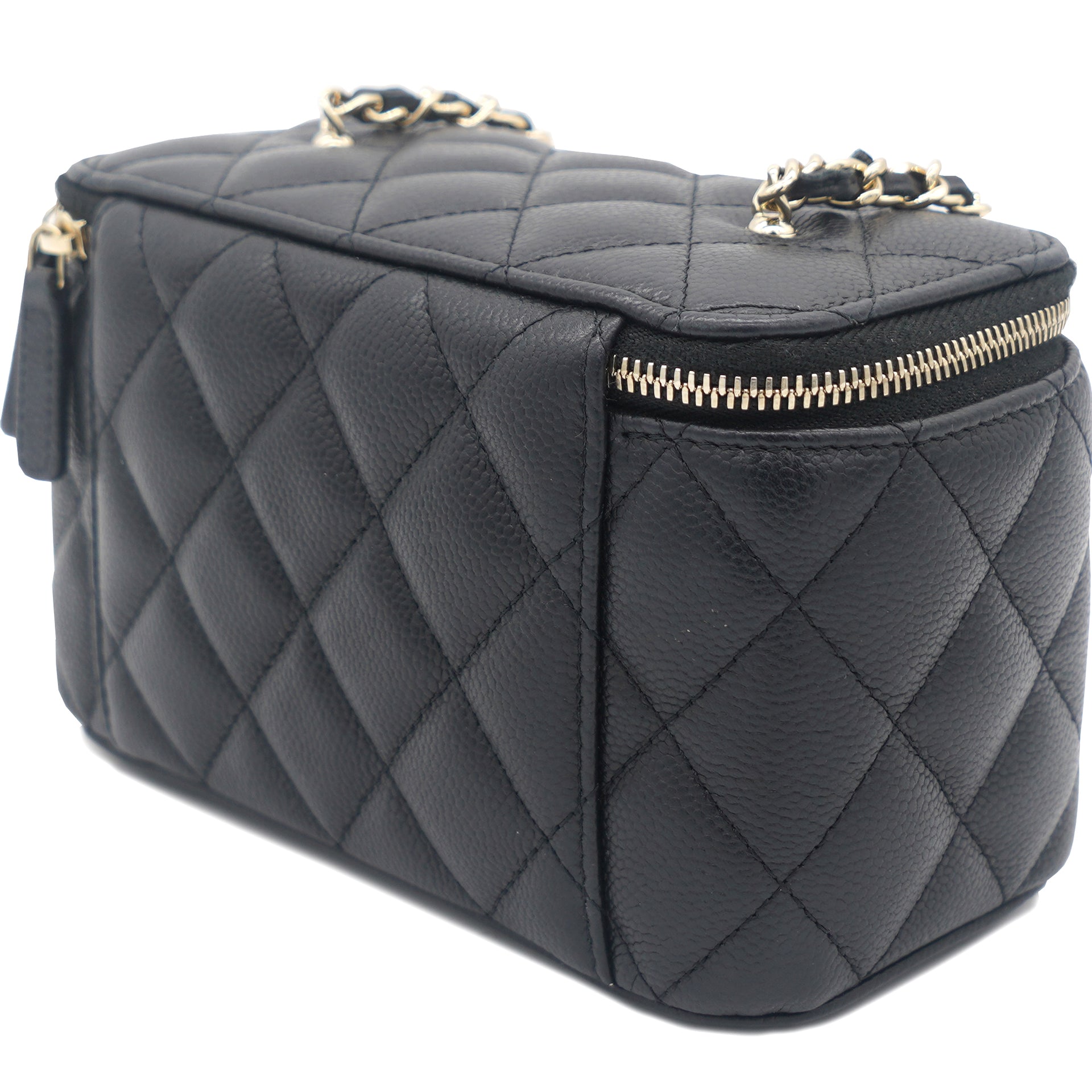 Mini Caviar Vanity Bag Black