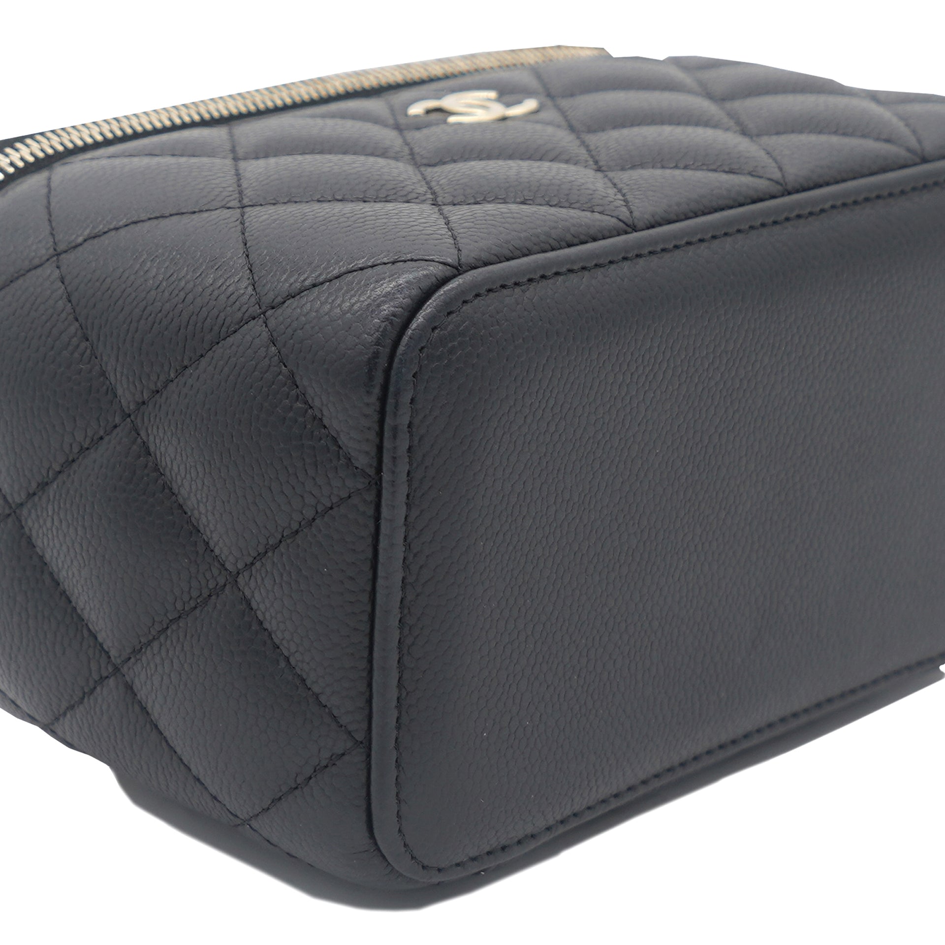 Mini Caviar Vanity Bag Black