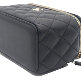 Mini Caviar Vanity Bag Black