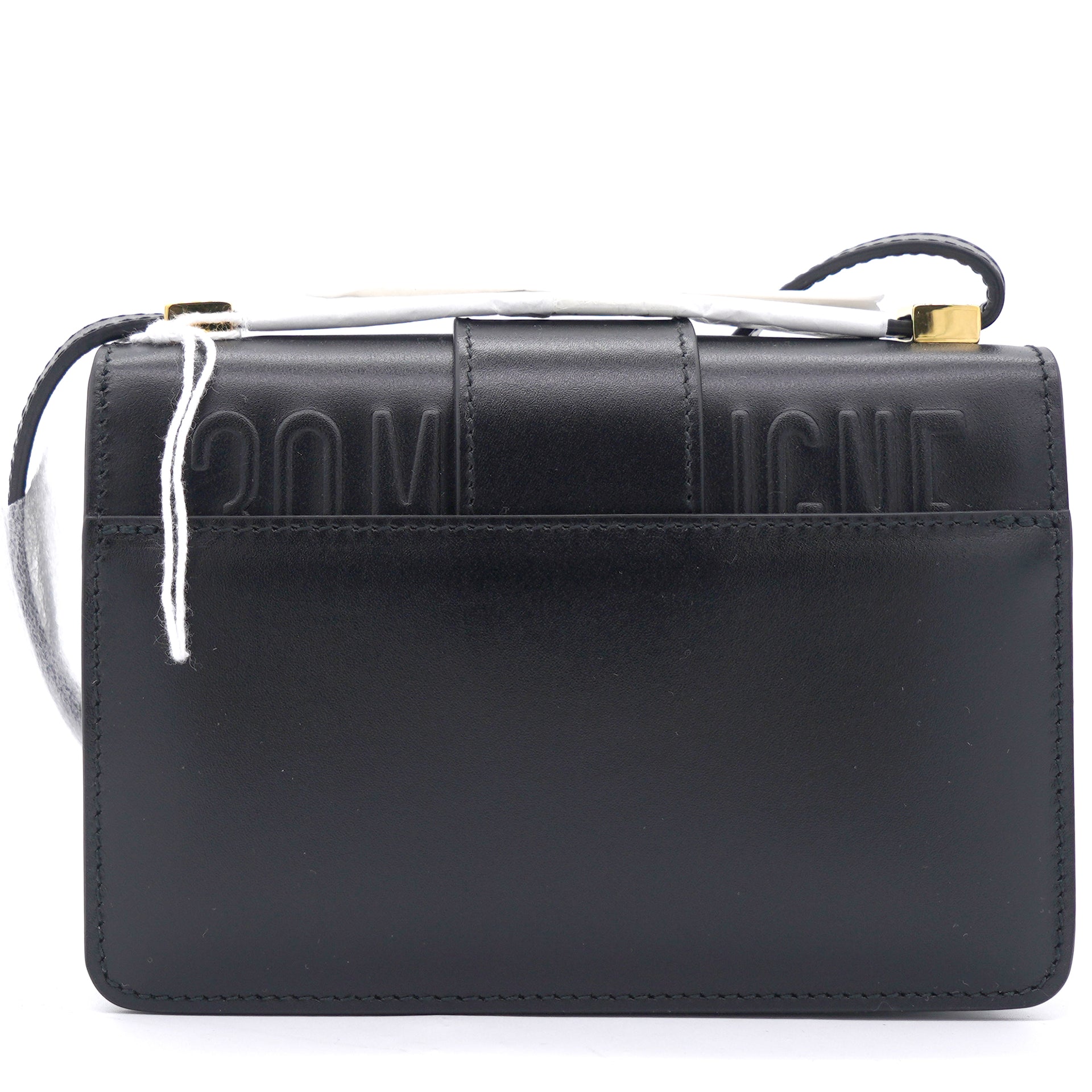 30 montaigne box leather handbag Dior Black in Leather  31580909