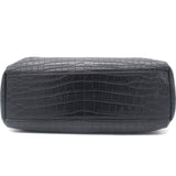 Calfskin Crocodile Embossed West Hollywood Monogram Fold-Over Bag