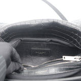 Calfskin Crocodile Embossed West Hollywood Monogram Fold-Over Bag