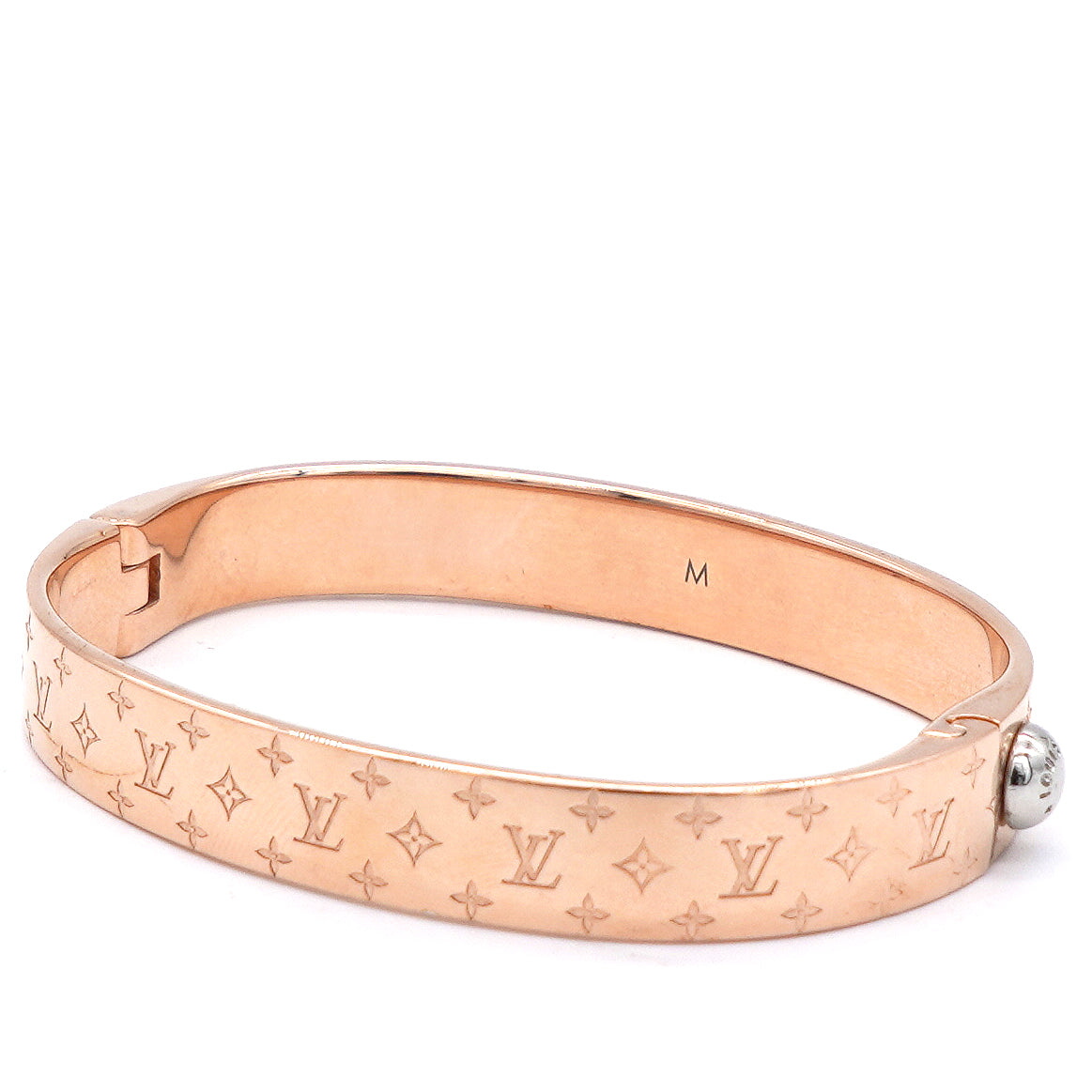 Louis Vuitton Nanogram Cuff Bracelet Metal Gold 2043322