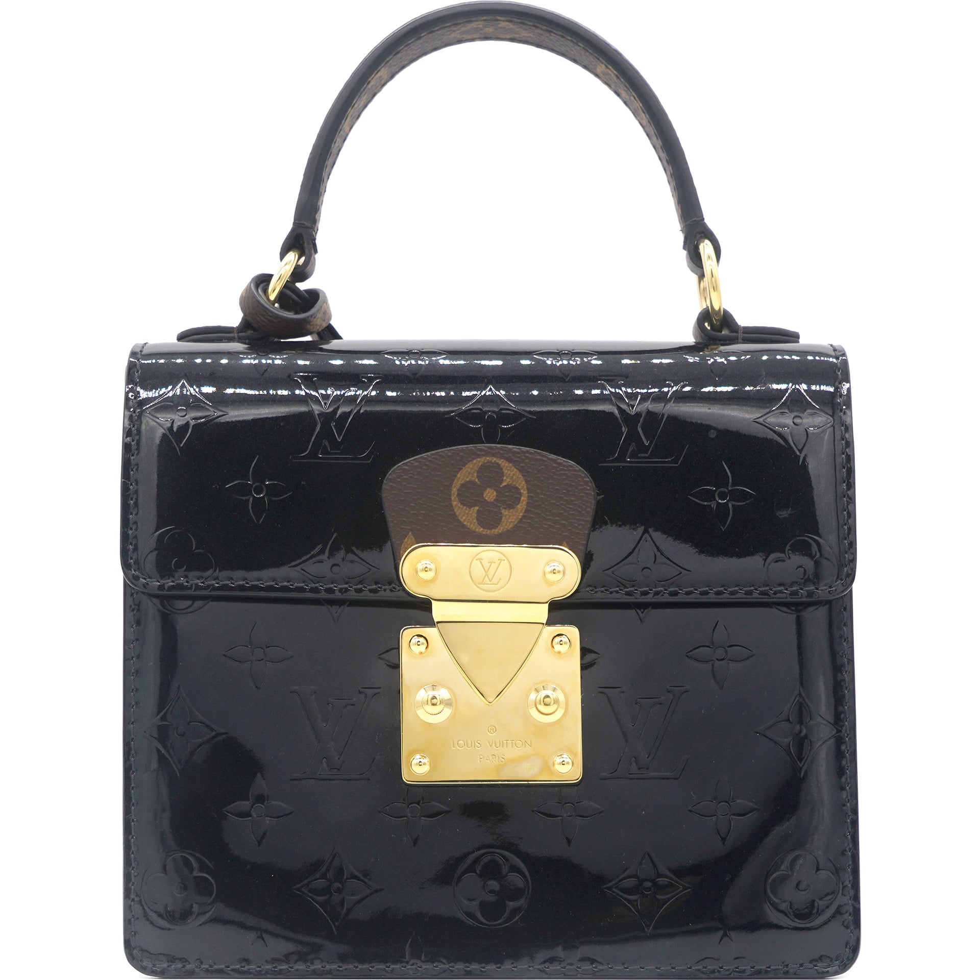 Louis Vuitton Vernis Monogram Spring Street Bag  Black Handle Bags  Handbags  LOU491431  The RealReal
