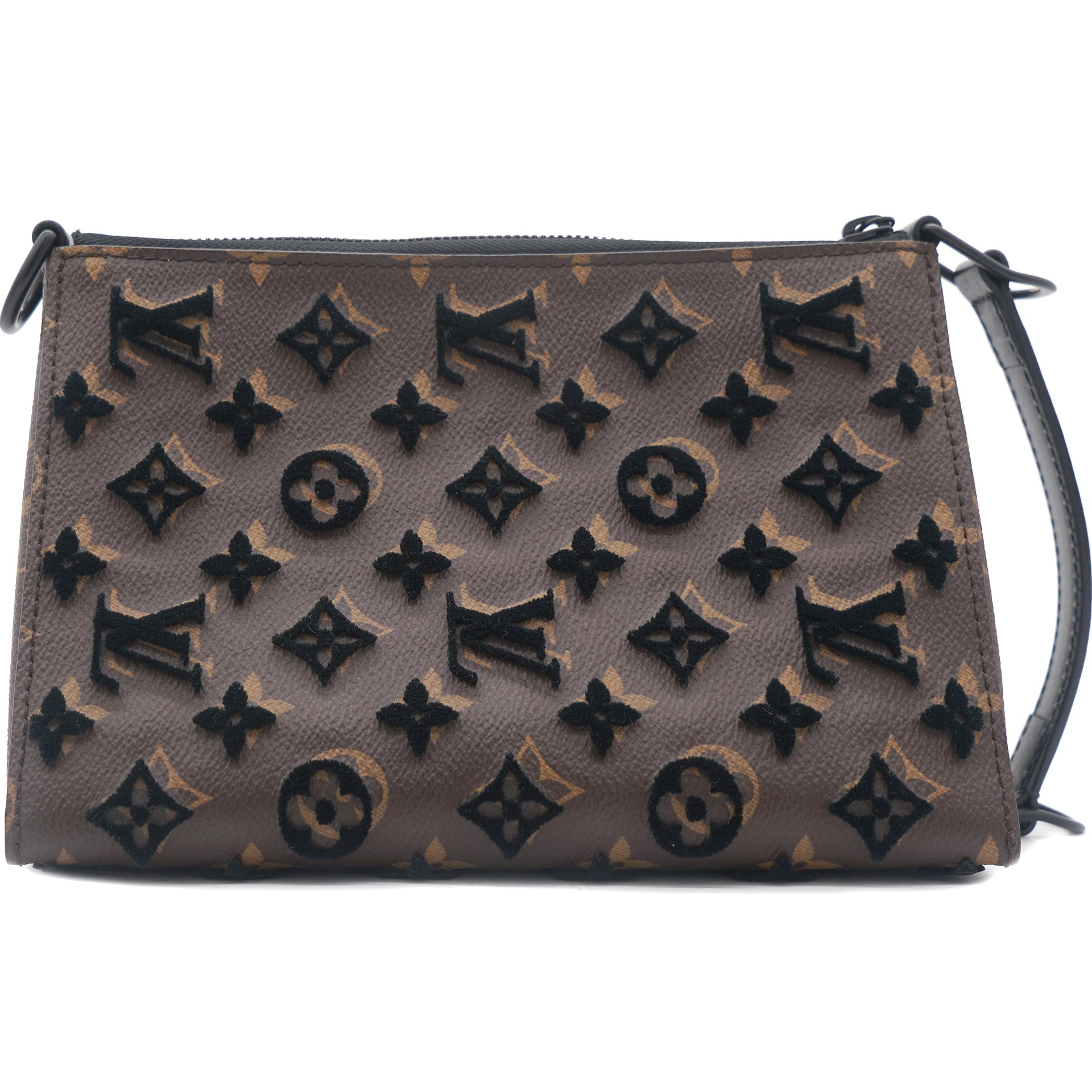 Louis Vuitton Tuffetage Monogram Canvas Triangle Messenger Bag (SHF-xh –  LuxeDH