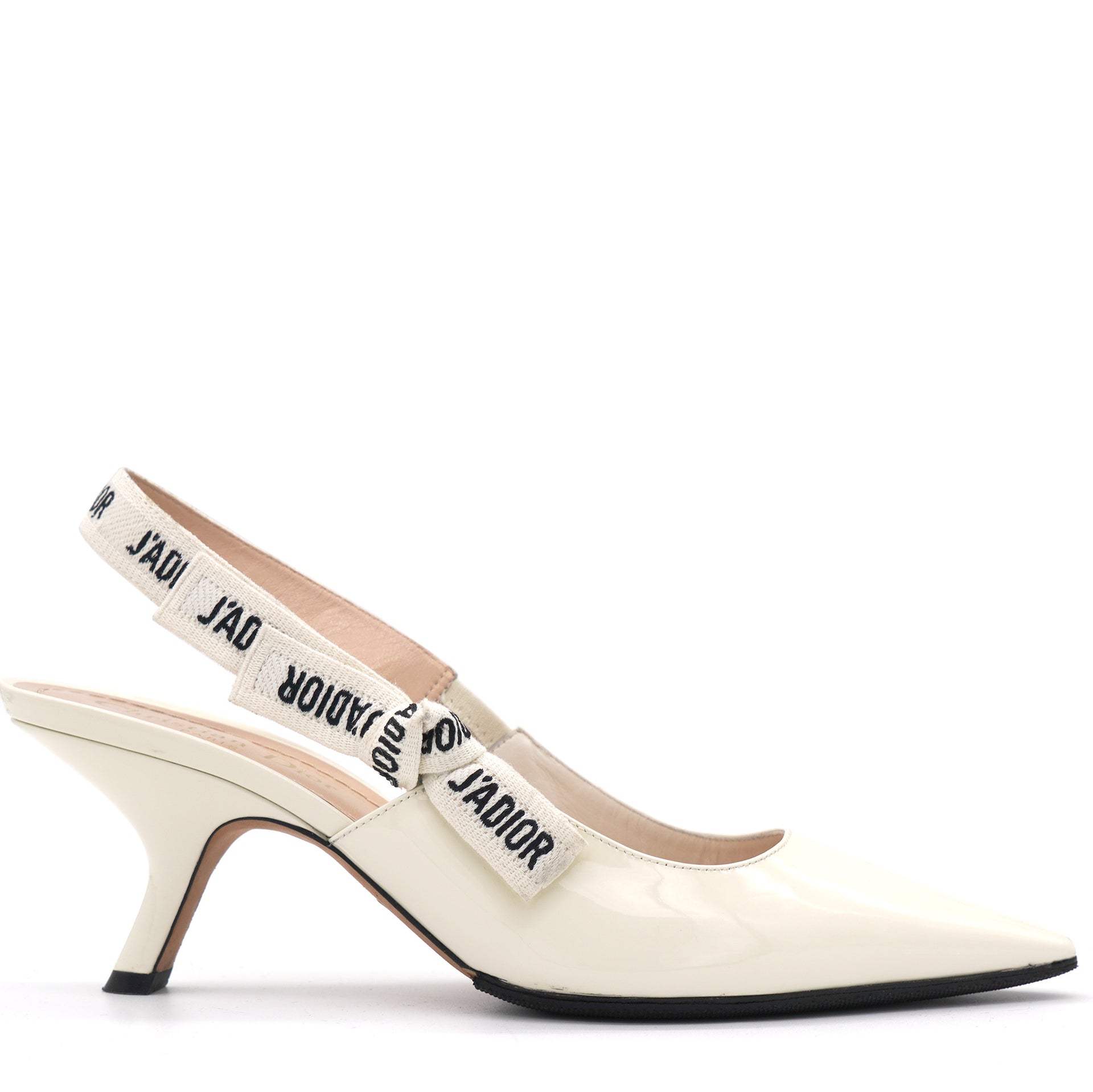 Cream sling back heeled court shoes | River Island