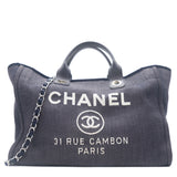 Denim Medium Deauville Tote Dark Blue