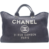 Denim Medium Deauville Tote Dark Blue