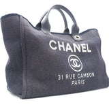 Denim Medium Deauville Tote Dark Blue