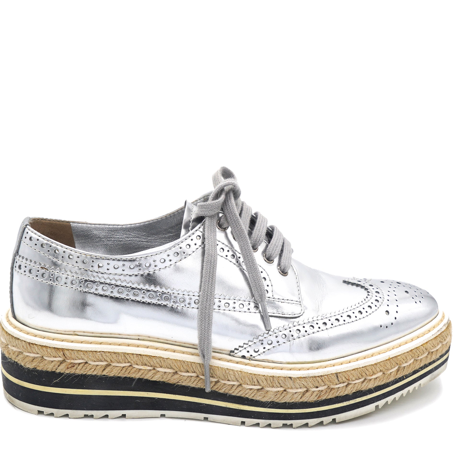 Prada silver shoes deals