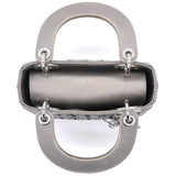 Satin Crystal Cannage Mini Lady Dior Grey