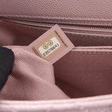 Pink Caviar Leather Small Coco Top Handle Bag