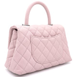 Pink Caviar Leather Small Coco Top Handle Bag