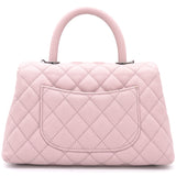 Pink Caviar Leather Small Coco Top Handle Bag